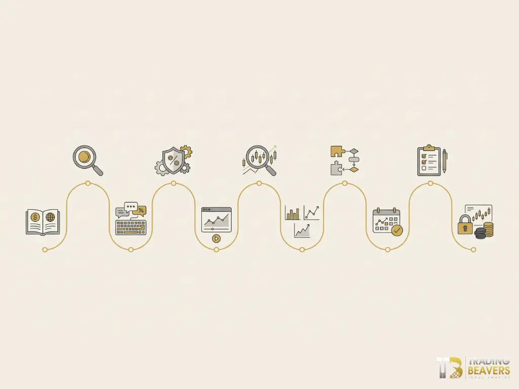 Um roteiro passo a passo para aprender a fazer trading do zero