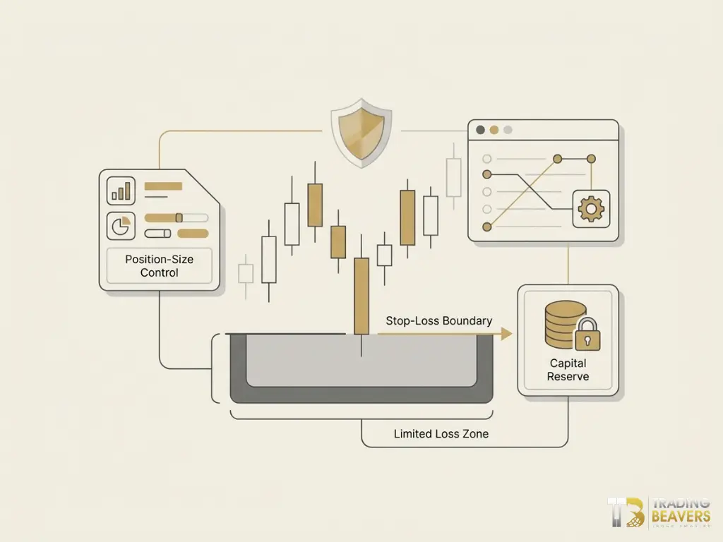 Gerenciamento de risco no trading, dimensionamento de posição e ordens de stop loss